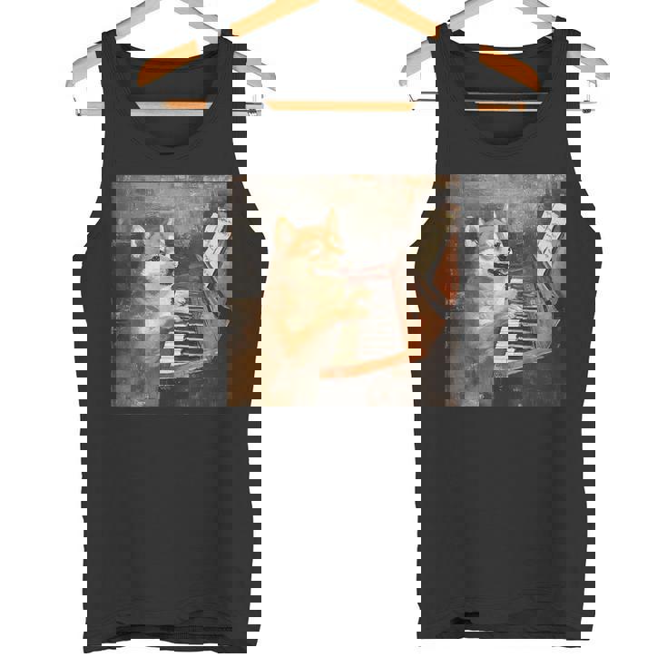 柴犬ピアノ犬 タンクトップ