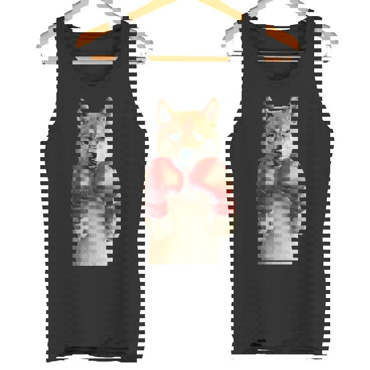 柴犬ボクシング 長袖tシャツ タンクトップ