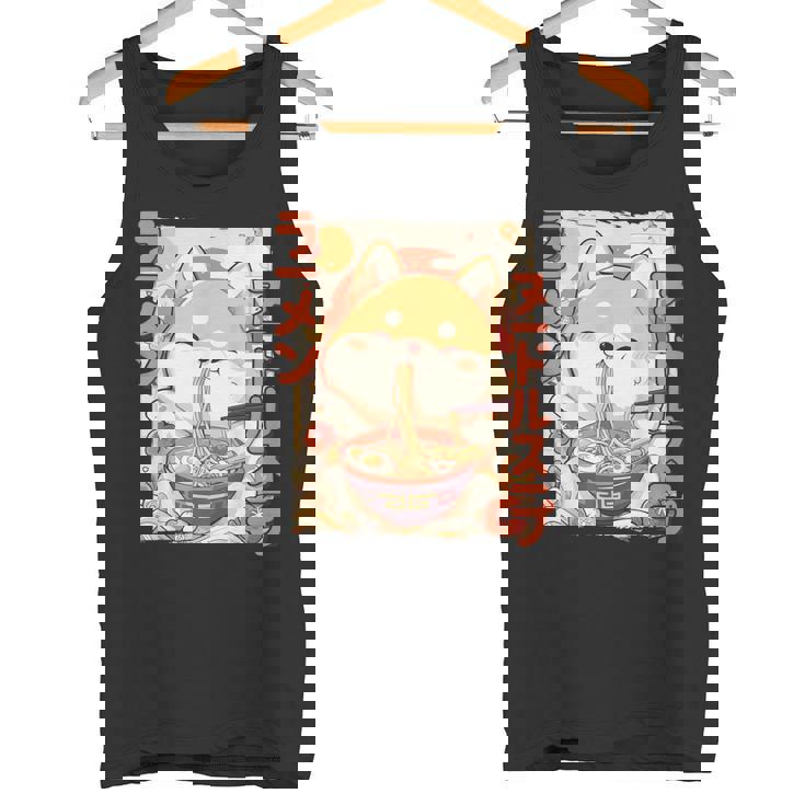 柴犬好きラーメン カワイイ猫柴犬犬ラーメン タンクトップ