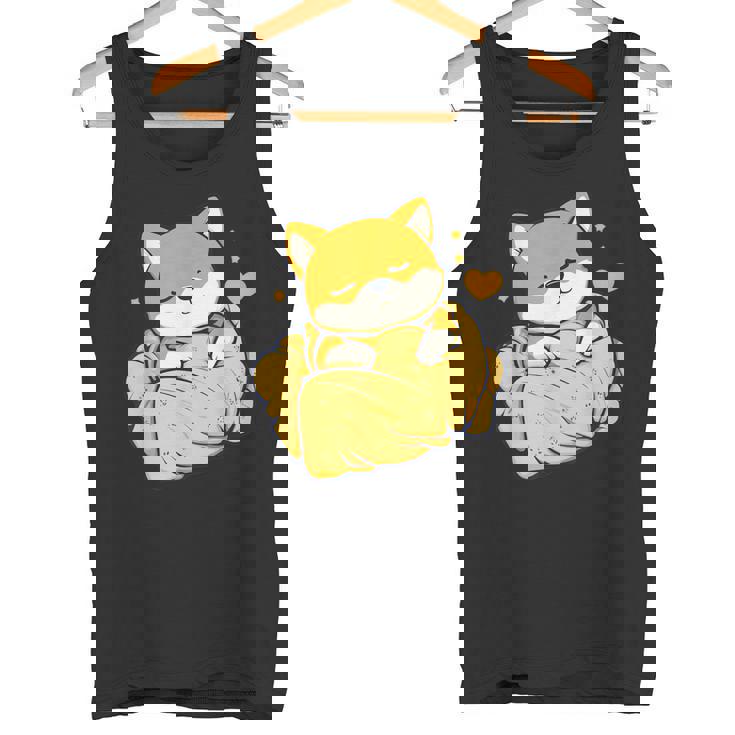 柴犬寝パジャマナイトタイムかわいいグラフィックネグリジェ タンクトップ