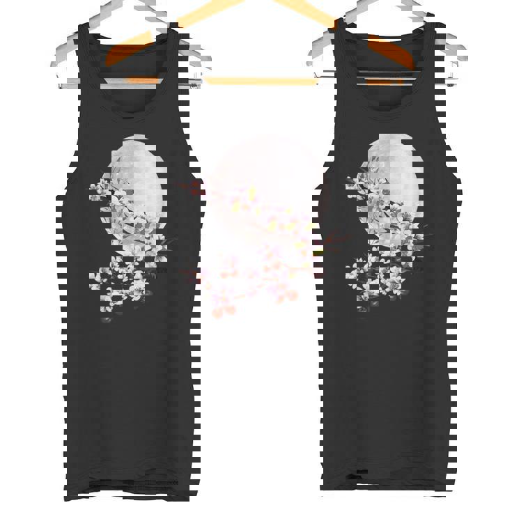 桜 花 満月 さくら 日本文化 タンクトップ