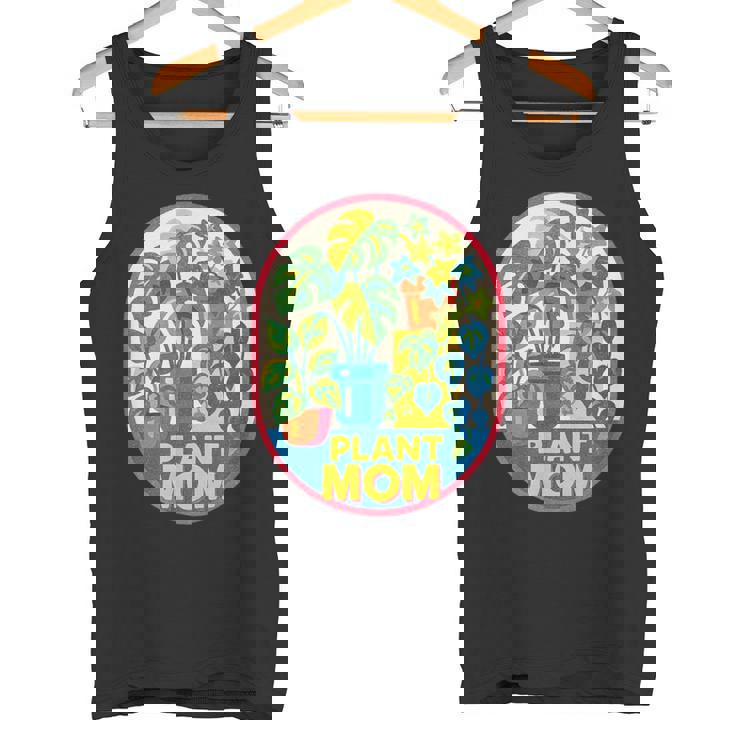 植物 ママ イラスト ポトス モンステラ 観葉植物愛好家 タンクトップ