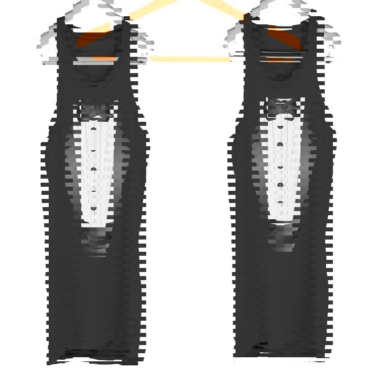 楽しいブラックタイ イベント チーム 新郎 フェイク タキシード タンクトップ