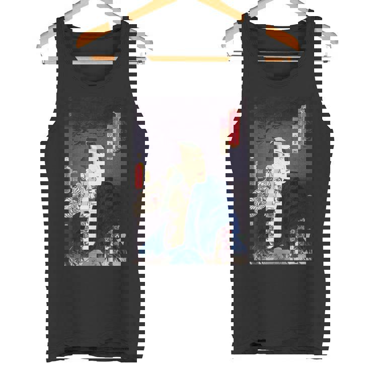 武士 歌舞伎 ヴィンテージ 日本の浮世絵 木版画 タンクトップ