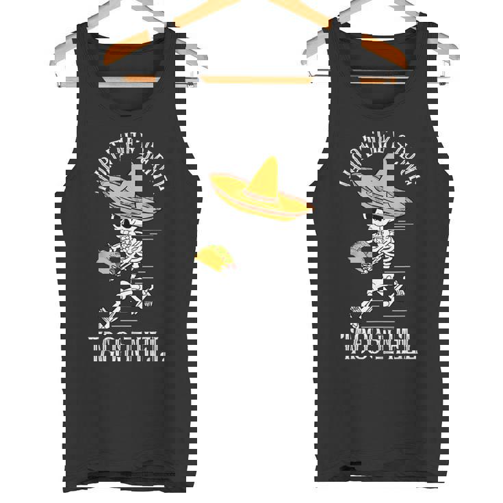 死者の日 メキシコ シュガースカル ファニー タコス スケルトン ハロー タンクトップ