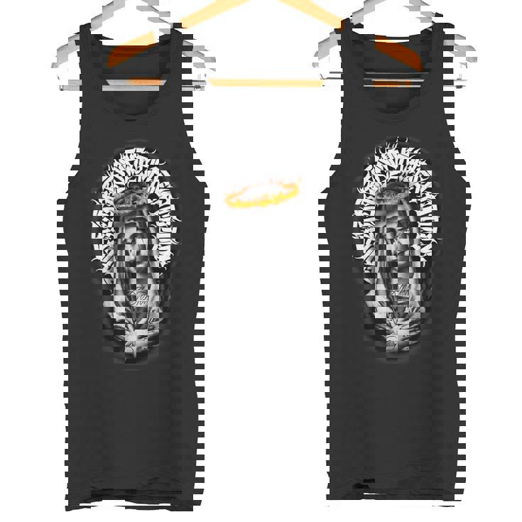 母マリア タトゥー Blessed Pray ゴシック タンクトップ