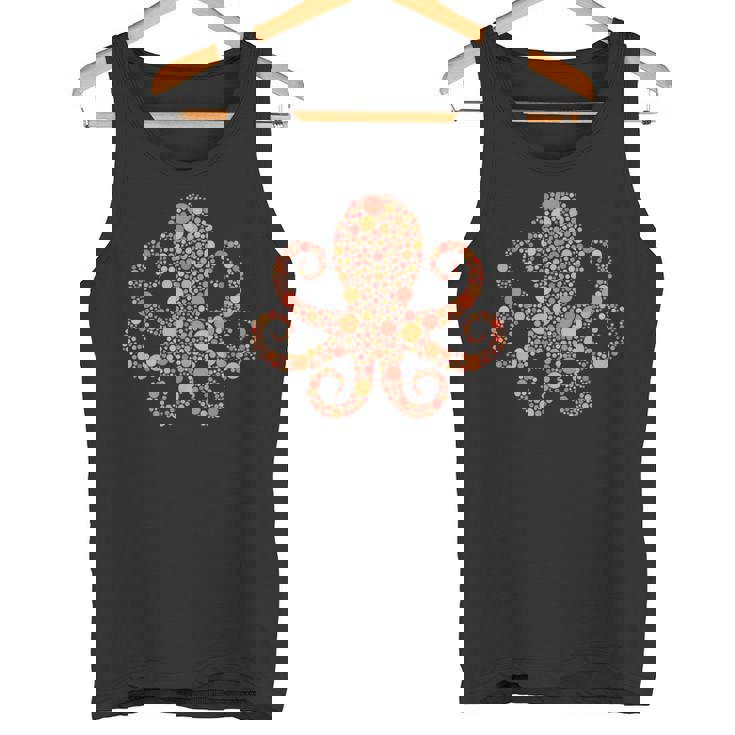 水玉タコtシャツ 楽しいオレンジ国際ドットデー タンクトップ