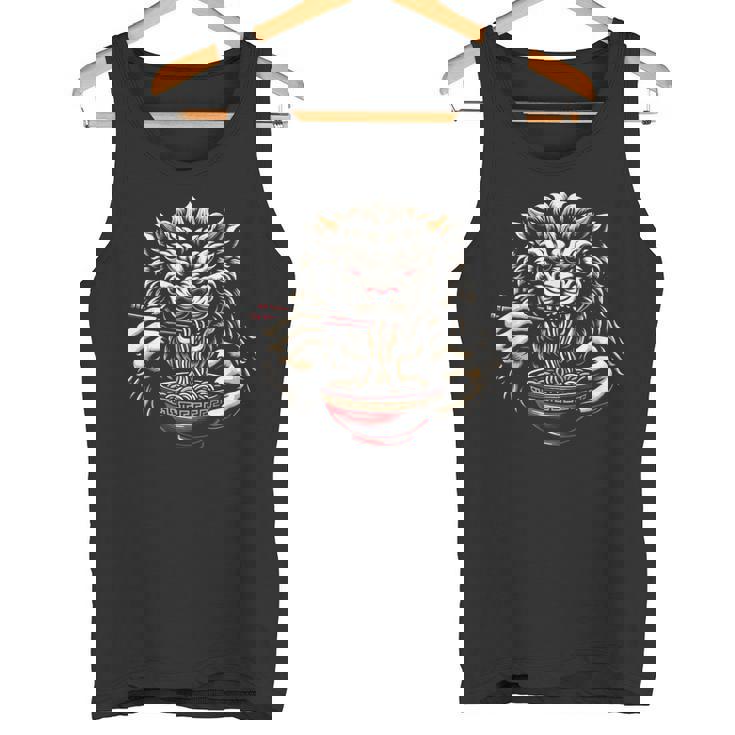 沖縄ジャパン シーサー ガーディアン ライオン ラーメン 沖縄土産 タンクトップ