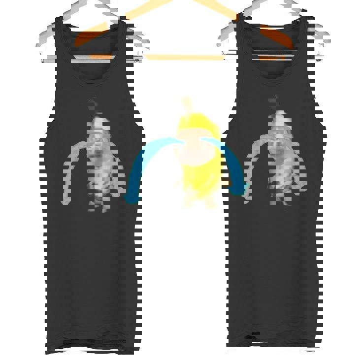 泣いているバナナ猫 タンクトップ