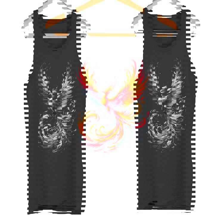 火の鳥 不死鳥 神話上の鳥 立ち上がり 再び生まれる 灰 長袖tシャツ タンクトップ