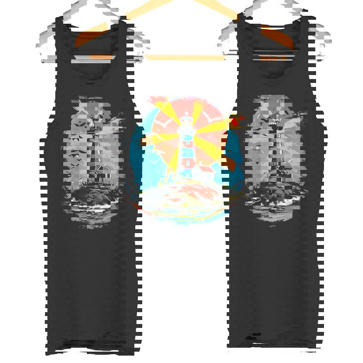 灯台 シーサイド ハウス セーリング 海 ビーチ ボート タンクトップ