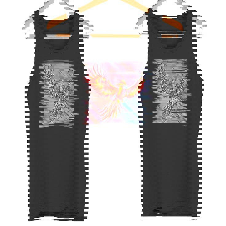 灰からのフェニックス 不死鳥 フェニックス 鳳凰 神話上の生き物 火 バード タンクトップ