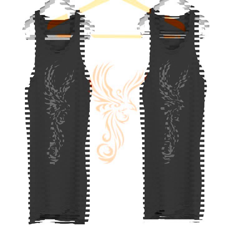 灰のタトゥー部族のモチーフから素晴らしいフェニックス。 タンクトップ