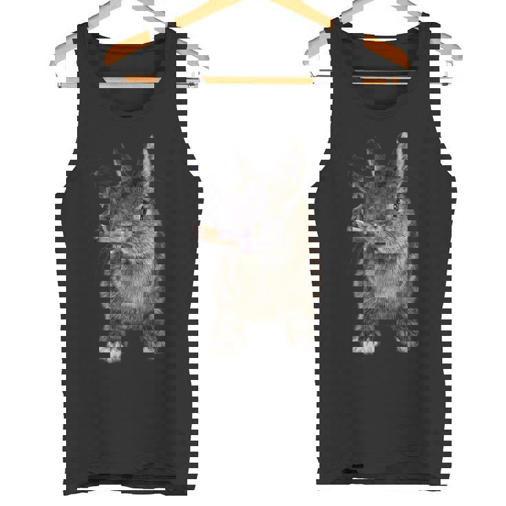 煙草を吸ううさぎ たばこ タンクトップ