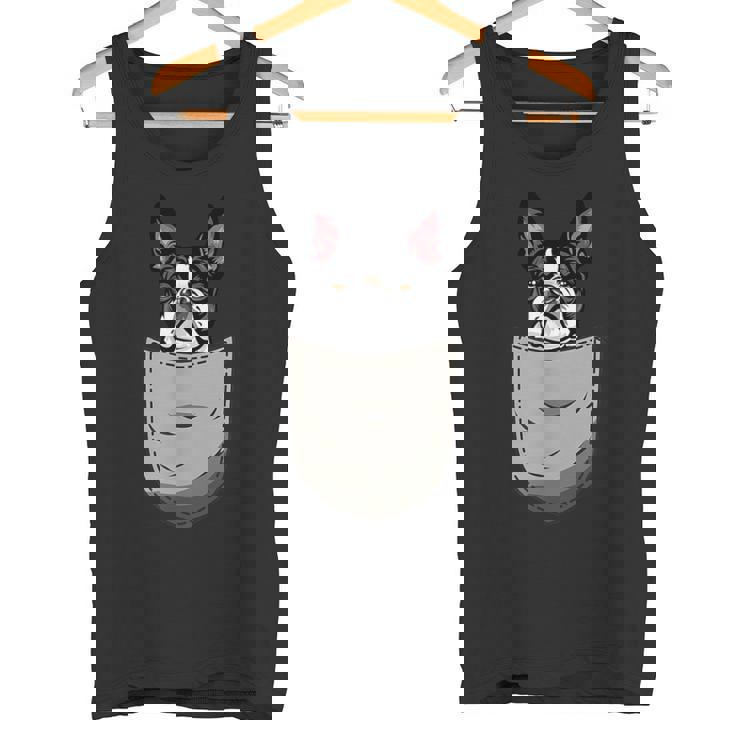 犬 365 ボストンテリア 犬 ポケット入り 犬好きのギフト タンクトップ