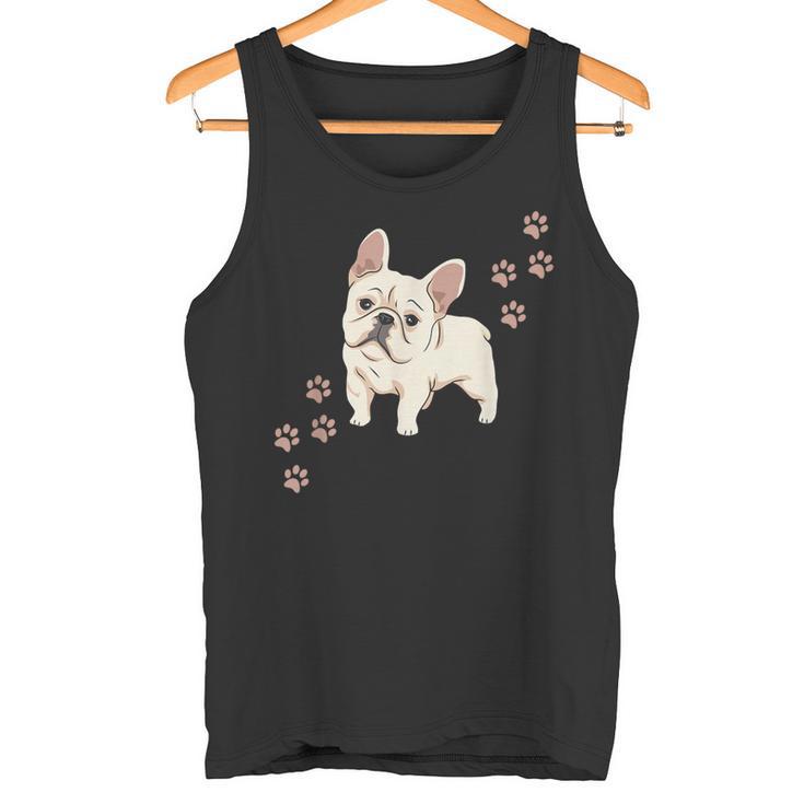 犬のプリントとフレンチブルドッグのグラフィック フレンチブルドッグ タンクトップ