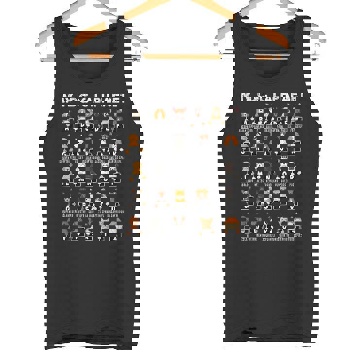 犬の種類 アルファベットa-Z Abc 犬の識別 タンクトップ