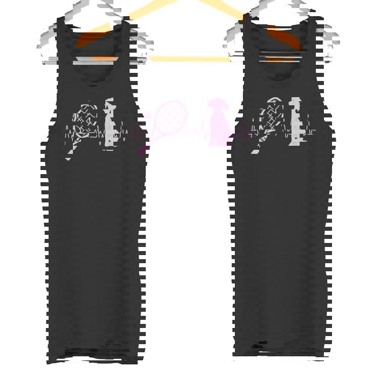 犬好き テニスプレーヤー コーチ 犬 スポーツ テニス 犬 タンクトップ