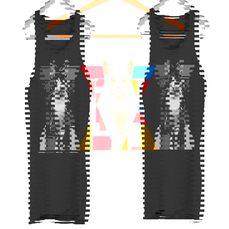 猫 グラフィック ペット アートワーク 猫 タンクトップ