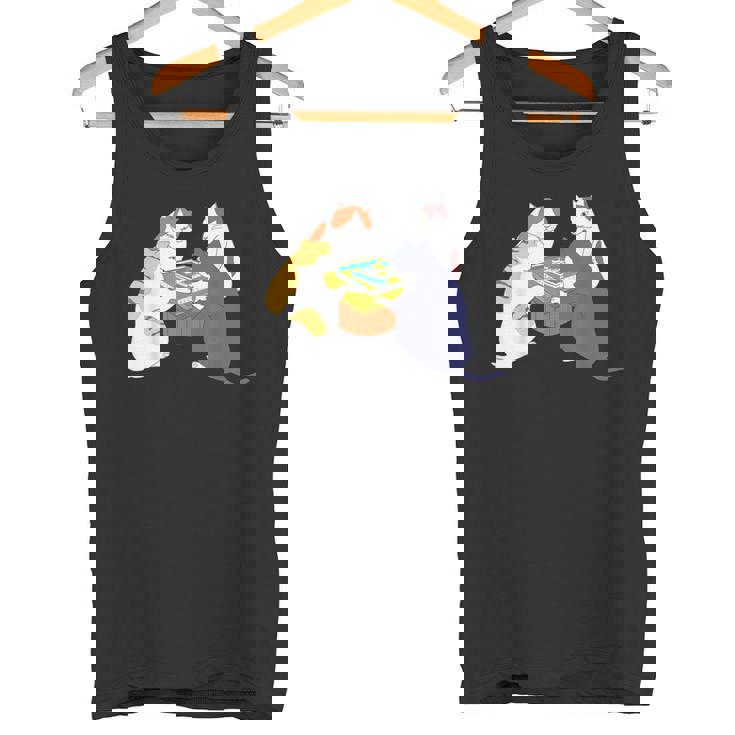 猫 ネコ 麻雀 面白いtシャツ 文字入り メンズ おもしろ 面白い 服 おもしろグッズ ネタ 雀士 タンクトップ