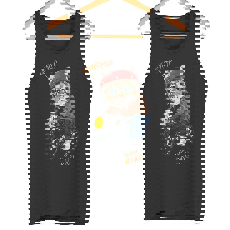 猫 バイク オートバイ おもしろ ねこ ライダース バイカー 面白い ネコ タンクトップ