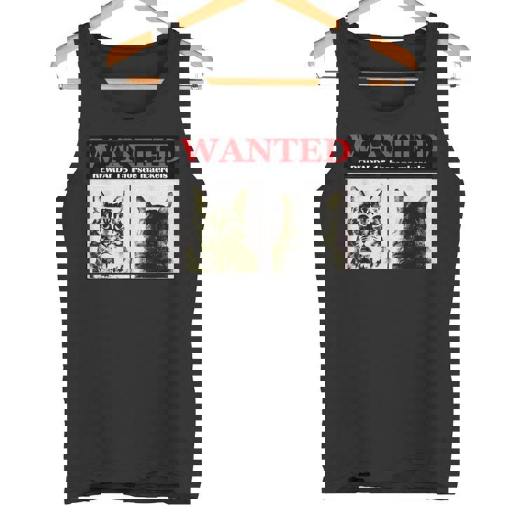 猫 ロック Rock Wanted キジトラ レトロ おしゃれ 個性的 可愛い 面白い タンクトップ