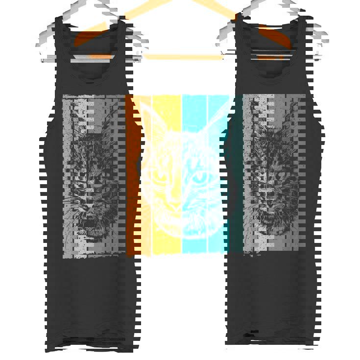 猫、レトロ タンクトップ