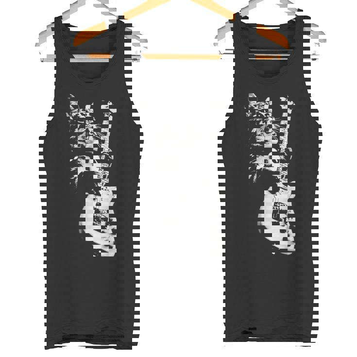 猫がギターベースを弾く タンクトップ