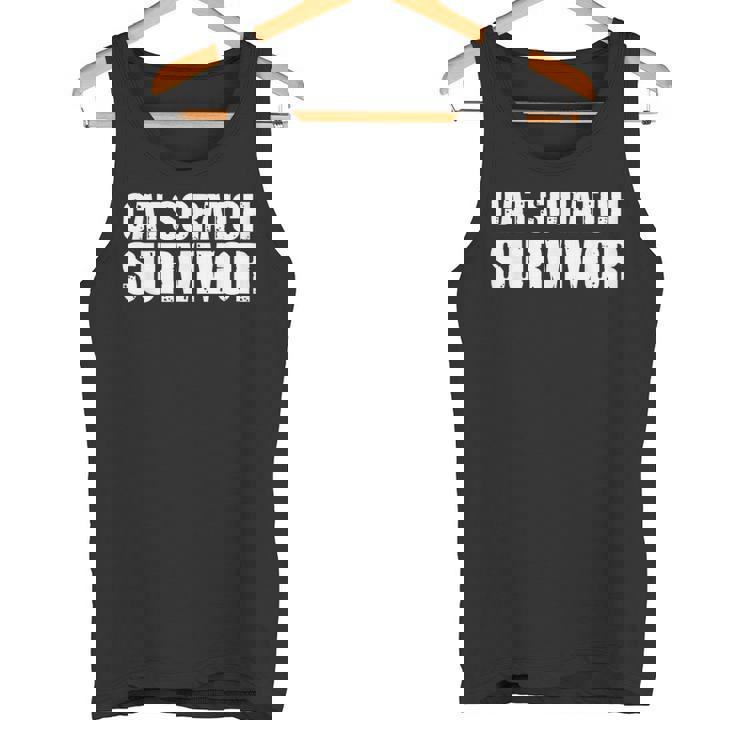 猫のひっかき傷から生き残った私は猫のひっかき傷から生き残りました タンクトップ