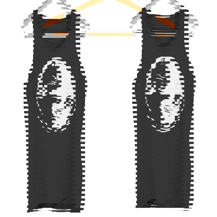 猫の陰陽相互接続 タンクトップ