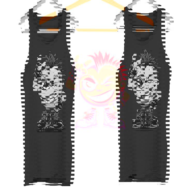 生意気なパンクロックロッカー イロとブーツ付き 面白いパンク タンクトップ