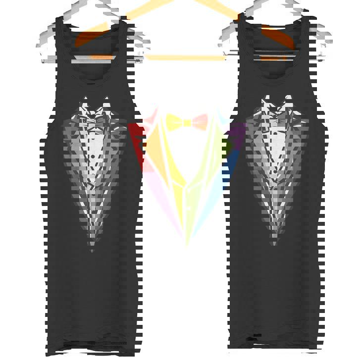 男の子、子供、男性用の幼児用タキシードコスチューム。かわいいレインボータキシード。 タンクトップ