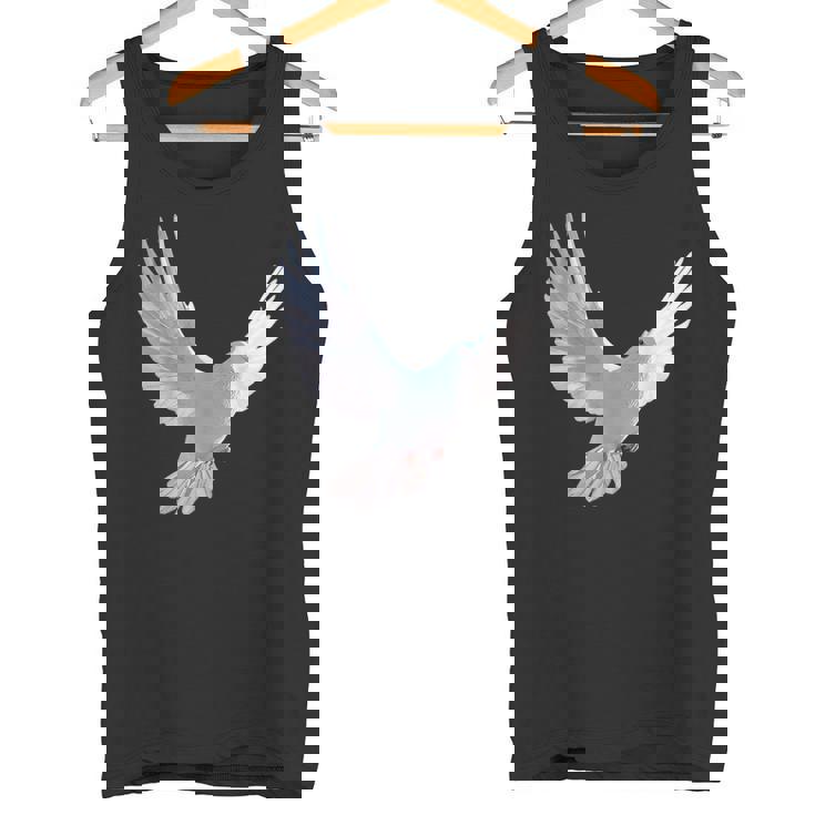 白いハト 白いキジバト 甘いハト タンクトップ