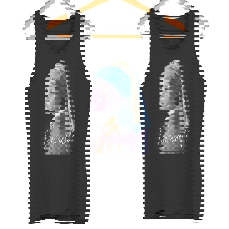 真珠の耳飾りの少女 フェルメール 面白い オルタード アート Wassup タンクトップ