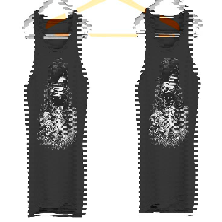 神のみが私を裁くことができる チカーノの服 タトゥー アート 祈りonly God Can Judge Me タンクトップ