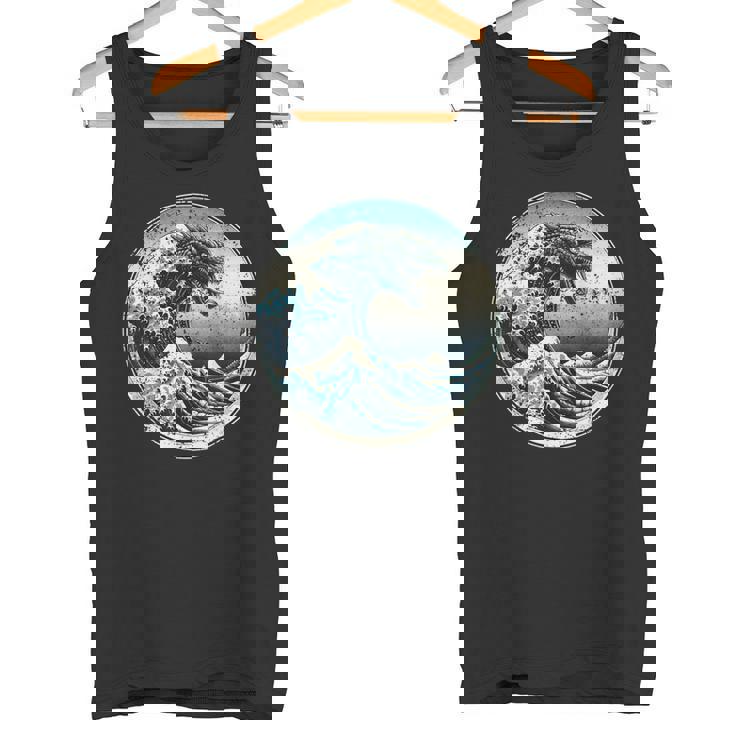 神奈川沖グレートウェーブウィズガメラ タンクトップ