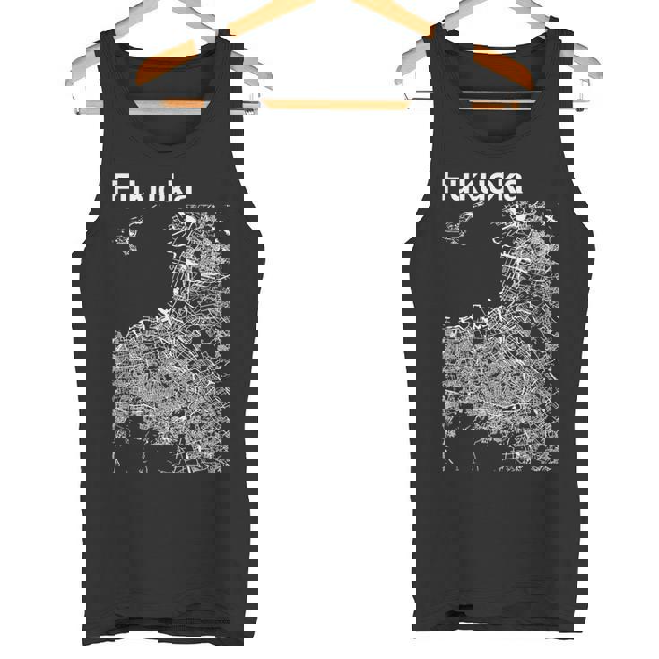 福岡ジャパン クラシック シティ マップ グラフィック タンクトップ