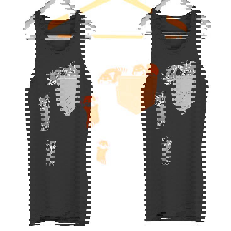 私のポケットファニーで家族のレッドパンダ タンクトップ