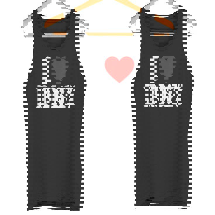 私はリンジーが大好きです タンクトップ
