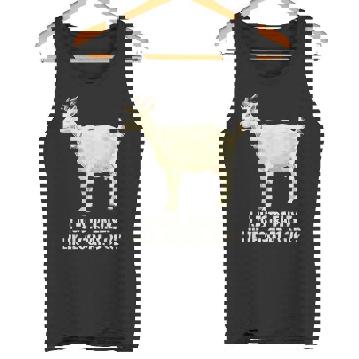 私は本当にヤギが好きです タンクトップ