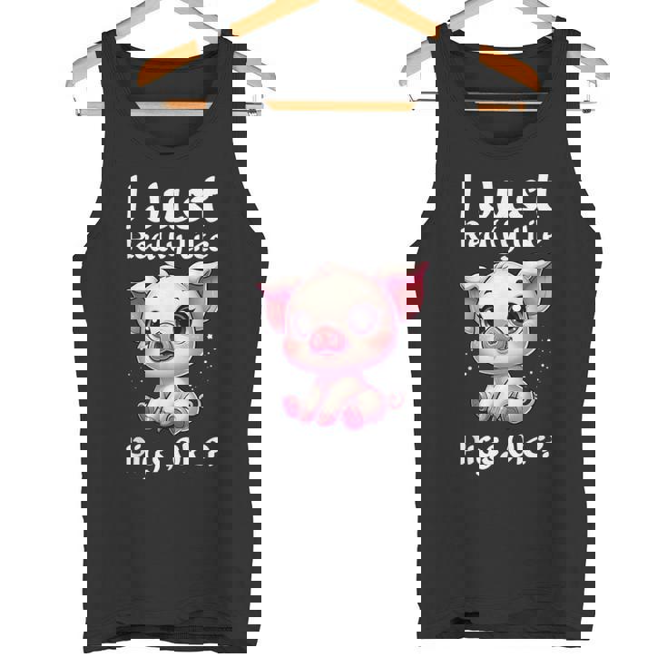 私は本当に豚が好きなだけですok タンクトップ