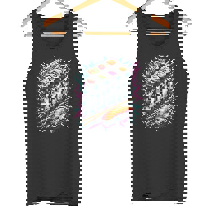 稲妻と閃光の寿司ティー 日本料理 タンクトップ