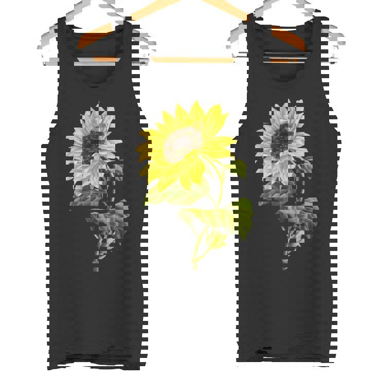 素敵なかわいいヒマワリの植物の花のアートワーク タンクトップ