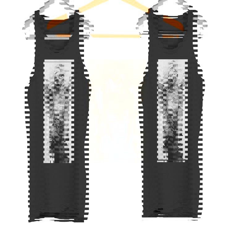 美しい天使 白黒ヴィンテージアート タンクトップ