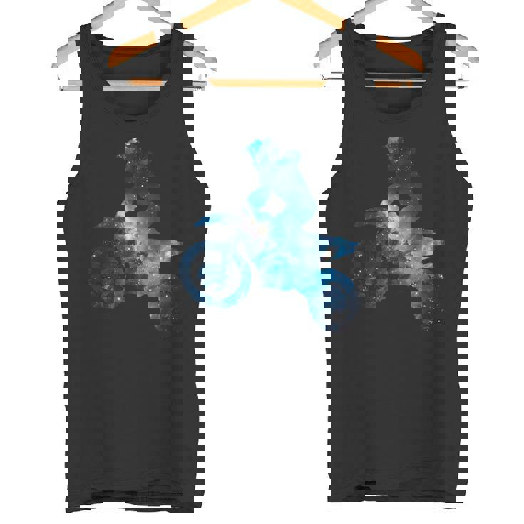 美的シルエット星宇宙スタントアートギャラクシーモトクロス タンクトップ