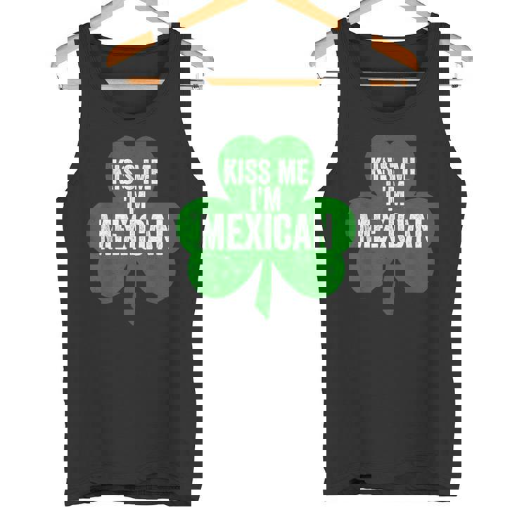 聖パトリックデー 面白いギフト Kiss Me I'm Mexican タンクトップ