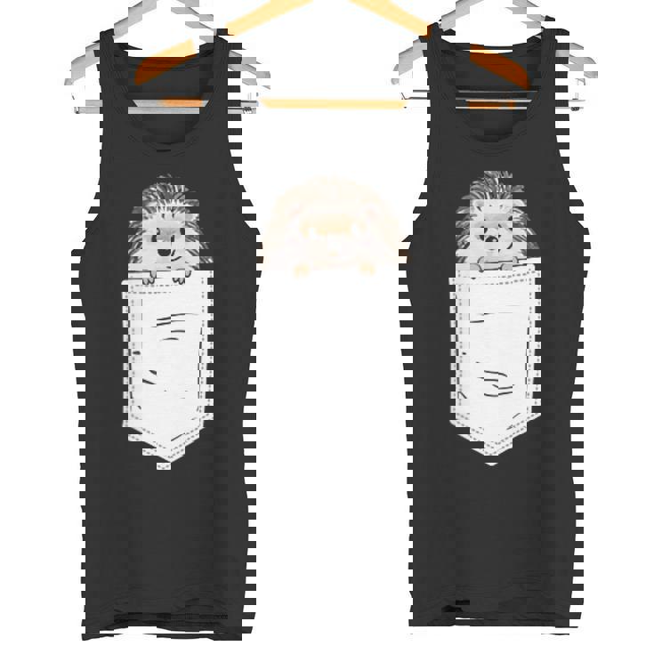 胸ポケットに入ったハリネズミ 衣類 ハリネズミ ギフト タンクトップ