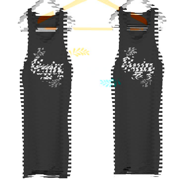 自然と環境のプログ タンクトップ