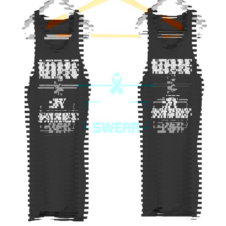 自発的に誓う可能性があります トゥレット症候群啓発 タンクトップ