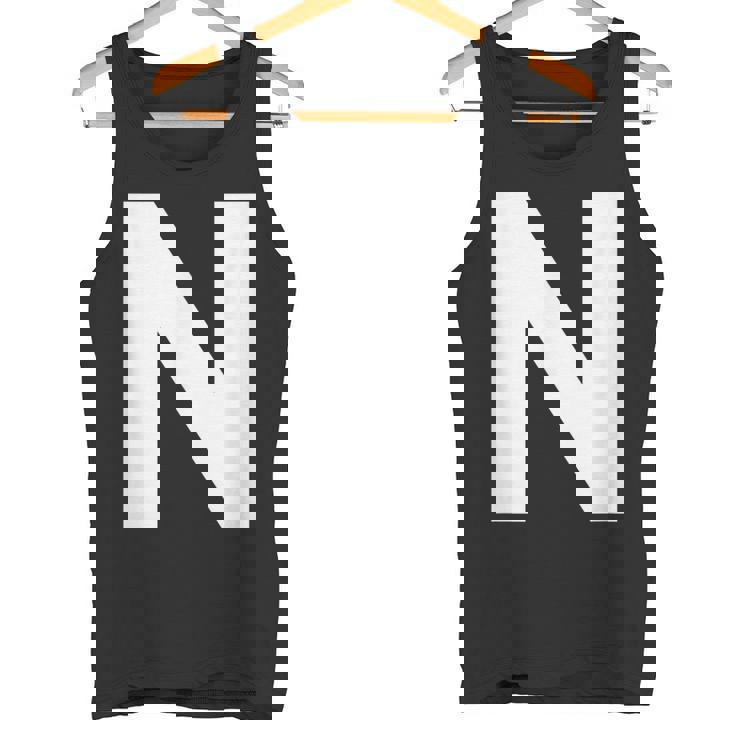 英文字 N 大文字 アルファベット モノグラム イニシャル Abc タンクトップ